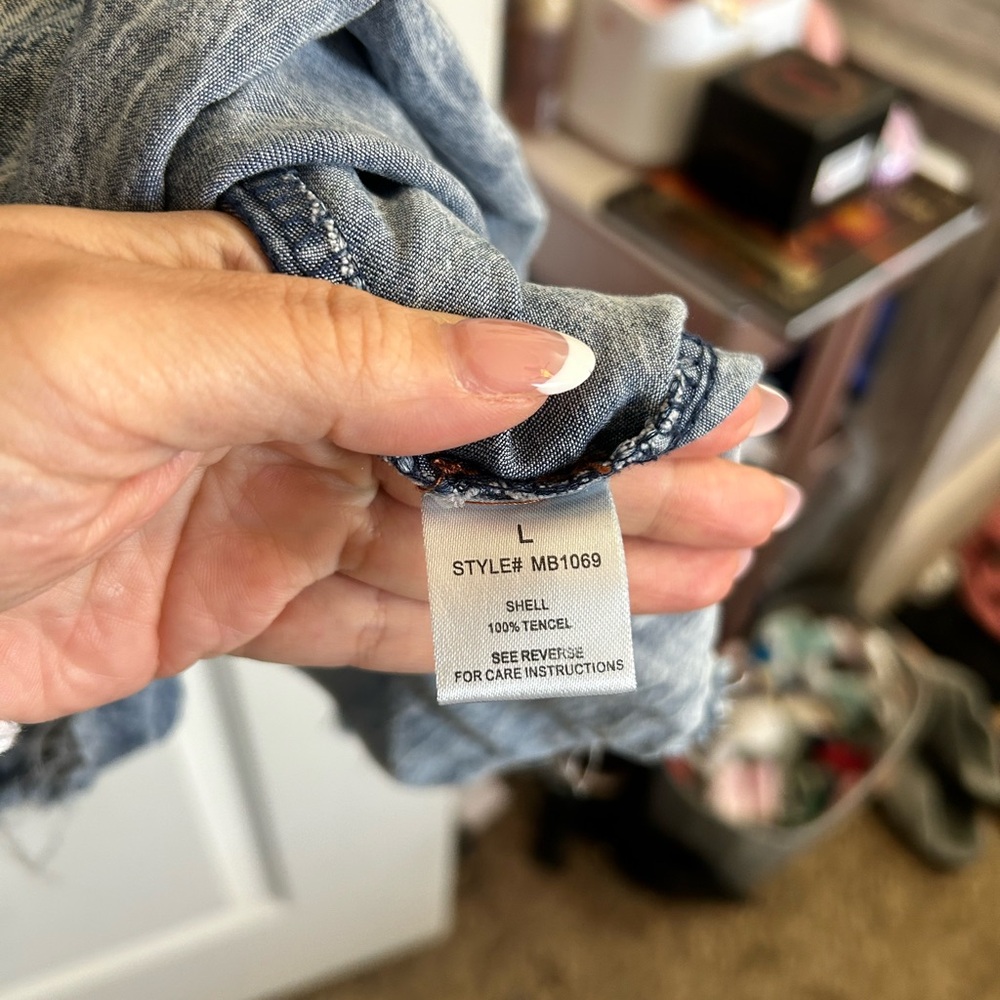 Oli & Hali Stonewashed Blue Maxi Skirt - Picture 5 of 7